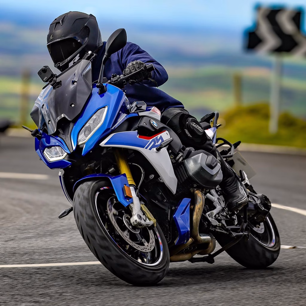 motorcyclist racing on track