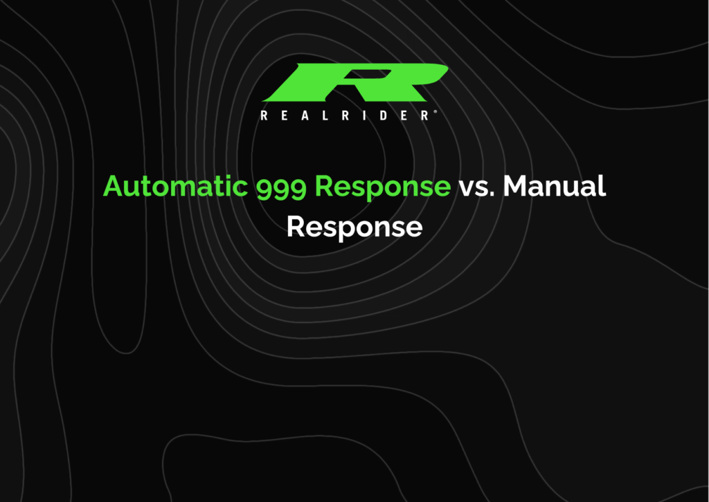 Automatic 999 vs. Manual Response: REALRIDER SOS Explained