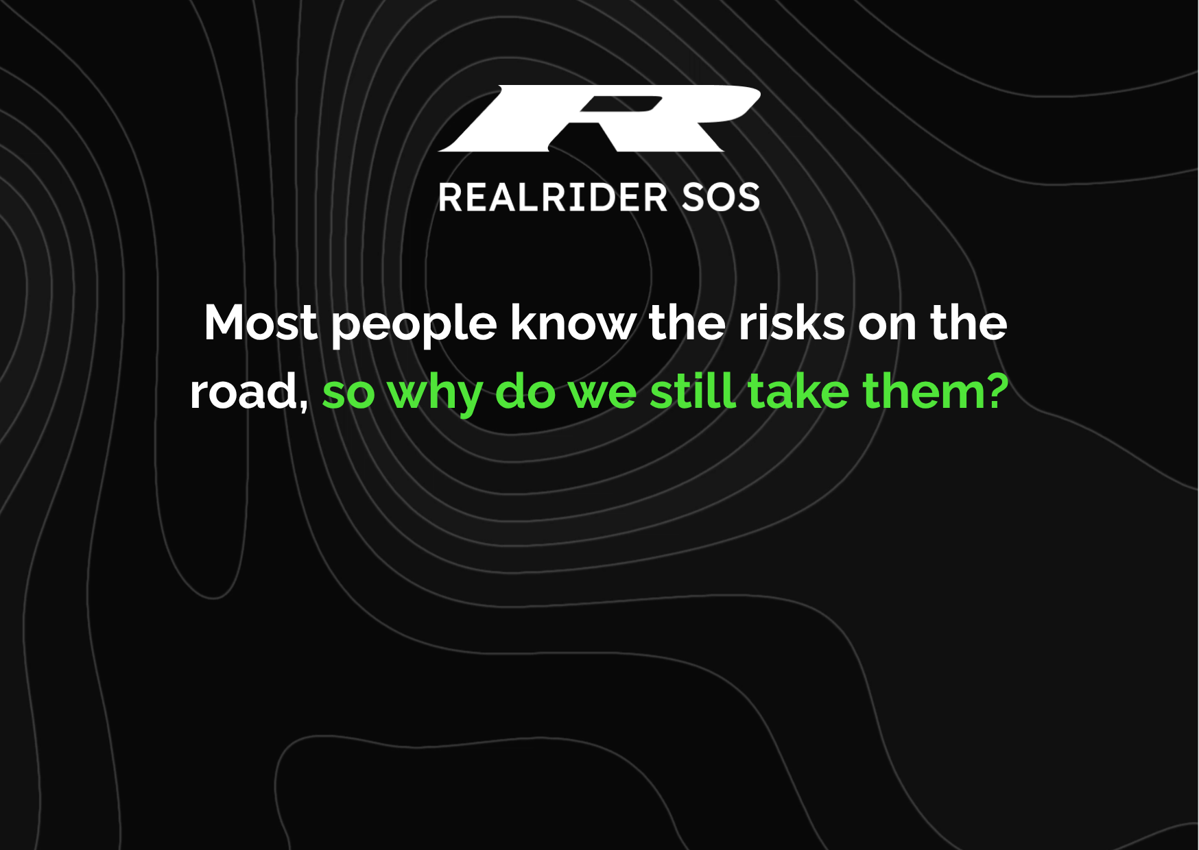 Abstract digital graphic showing a dark trading-style interface with charts, data bars and glitch effects, overlaid with green text reading “so why do we still take them?”, representing risk and decision-making.